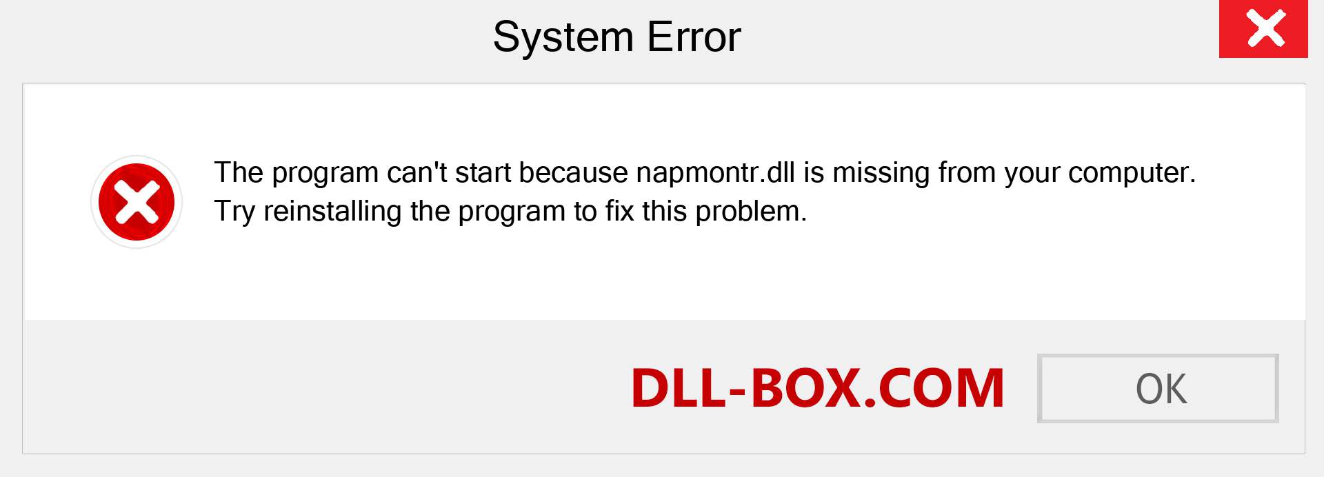 napmontr.dll file is missing?. Download for Windows 7, 8, 10 - Fix  napmontr dll Missing Error on Windows, photos, images